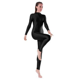Load image into Gallery viewer, Women One Piece Long Sleeve High Elastic Convertable Dance Body Tights AO1220