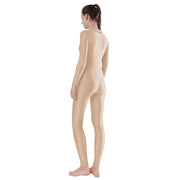Women One Piece Long Sleeve High Elastic Convertable Dance Body Tights - DancerInn