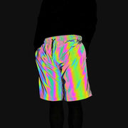 Men Jogging Hip Hop Fitness Running Colorful Reflective Shorts Dance Short Pants - DancerInn
