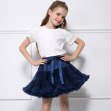 Laden Sie das Bild in den Galerie-Viewer, Girls Solid Fluffy Tulle Princess Ball Gown Kids Ballet Dance Skirts