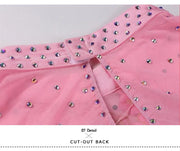 Women’s Rhinestone Standing Neck Ballroom Dance Competition Dresses YL7002 - DancerInn