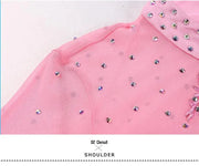 Women’s Rhinestone Standing Neck Ballroom Dance Competition Dresses YL7002 - DancerInn