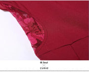 Women Special Neck Design Gauze Joint Lace Short Sleeves Long Hemline Ballroom Waltz Dresses for Foxtrot Flamenco Dance - DancerInn