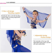 Girls Six Colors Belly Dance Oriental Dance India Dance Dresses - DancerInn
