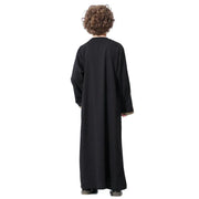 Children Muslim Teenagers Abaya Jubba Islamic Thobe Embroidered Kaftan Saudi Arabia Caftan Robe - DancerInn