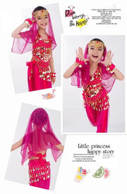 Girls Six Colors Belly Dance Oriental Dance India Dance Dresses - DancerInn
