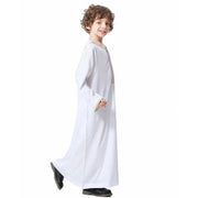 Children Muslim Teenagers Abaya Jubba Islamic Thobe Embroidered Kaftan Saudi Arabia Caftan Robe - DancerInn