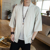 Laden Sie das Bild in den Galerie-Viewer, Men Traditional Japanese Samurai  Kimono Yukata Haori Shirt
