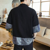 Laden Sie das Bild in den Galerie-Viewer, Men Traditional Japanese Samurai  Kimono Yukata Haori Shirt