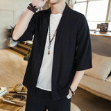 Laden Sie das Bild in den Galerie-Viewer, Men Traditional Japanese Samurai  Kimono Yukata Haori Shirt