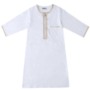 Children Muslim Teenagers Abaya Jubba Islamic Thobe Embroidered Kaftan Saudi Arabia Caftan Robe - DancerInn