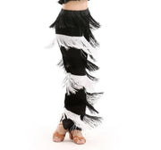 Girls Multi-color Tassel Fringe Samba Salsa Ballroom Latin Dance Pants - DancerInn