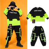 Load image into Gallery viewer, Children New Korean Jazz Top Pants Suit Hiphop Street Dance Clothes Boys Girls Street Dance Outfit Suits