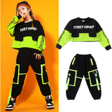 Load image into Gallery viewer, Children New Korean Jazz Top Pants Suit Hiphop Street Dance Clothes Boys Girls Street Dance Outfit Suits