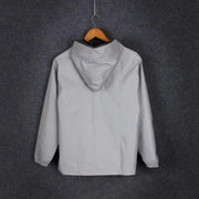 Men Plus Size ull Reflective Windbreaker Waterproof Dance Jacket Hip Hop Loose Hooded Coats - DancerInn