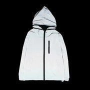 Men Plus Size ull Reflective Windbreaker Waterproof Dance Jacket Hip Hop Loose Hooded Coats - DancerInn
