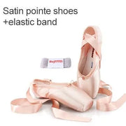 Women Professional Satin Ribbons Ballet Pointe Shoes for Girls Ladies - DancerInn