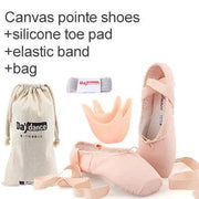 Women Professional Satin Ribbons Ballet Pointe Shoes for Girls Ladies - DancerInn