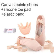 Women Professional Satin Ribbons Ballet Pointe Shoes for Girls Ladies - DancerInn