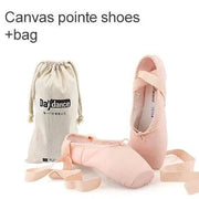 Women Professional Satin Ribbons Ballet Pointe Shoes for Girls Ladies - DancerInn