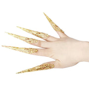 Belly Dance Peacock Dance False Nail Indian Thai Golden Finger Jewelry Dancing Finger Cot Costumes - DancerInn