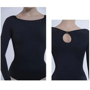 Women Professional Fashion Elegant Black Ballet Exercise Suit Female Gymnastics Yoga Suits - DancerInn