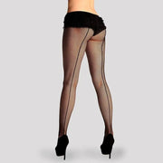 Women Seamed Fishnet Stockings Back Line Seamed Dance Tights - DancerInn