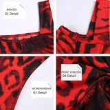 Load image into Gallery viewer, Women Leopard Ultra-fine Milk Silk Off- Shoulder Party Standard Ballroom Dress Rumba Dance Costume Stage Dance Wear YL9040