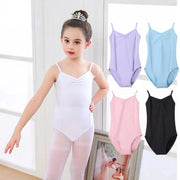Girls Camisole Ballet Leotard Dancewear Cotton Gymnastics Leotard Strap Ballet Leotard Dress - DancerInn