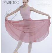 Women Black White Pink Anti-wrinkle Ballet Dance Skirt Tutu Silk Ballet Elegant Performance Skirts - DancerInn