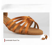 Women Multiple Colors Cowhide Sole Non-slip Satin Latin Ballroom Shoes Dance Sneakers BD211 - DancerInn