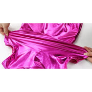 Kids Long Sleeve Metallic Unitards Stirrups Dance Gymnastics Leotards for Girls - DancerInn