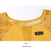 Women See-Through Hollow Lace Stitching Short Sleeves Red Tango Standard Ballroom Dress Waltz Rumba Dance Wear - DancerInn