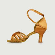 Women Multiple Colors Cowhide Sole Non-slip Satin Latin Ballroom Shoes Dance Sneakers BD211 - DancerInn