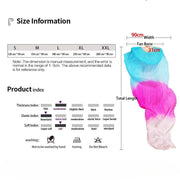 Multi Colors True Real Silk Belly Dance Fans Handmade Dyed Silk Belly Dance Long Fan Chinese Dance Fans - DancerInn