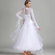 Women’s Rhinestone Standing Neck Ballroom Dance Competition Dresses YL7002 - DancerInn