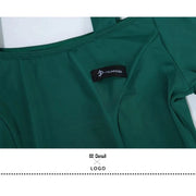 Women Off-Shoulder Hidden Zipper Short Sleeves Long Ballroom Dress Party Dress Spanish Dance Costume Ball Gown YL9003 - DancerInn