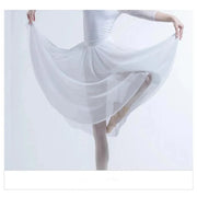 Women Black White Pink Anti-wrinkle Ballet Dance Skirt Tutu Silk Ballet Elegant Performance Skirts - DancerInn