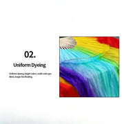 Multi Colors True Real Silk Belly Dance Fans Handmade Dyed Silk Belly Dance Long Fan Chinese Dance Fans - DancerInn