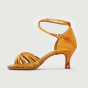 Women Multiple Colors Cowhide Sole Non-slip Satin Latin Ballroom Shoes Dance Sneakers BD211 - DancerInn