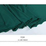 Women Off-Shoulder Hidden Zipper Short Sleeves Long Ballroom Dress Party Dress Spanish Dance Costume Ball Gown YL9003 - DancerInn