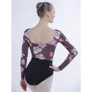 Women High Elastic Flower Anti-bacteria Ballet Practice Suits Female Ballet Gymnastics - DancerInn