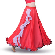 Women’s Chiffon Belly Dance Skirt with Slit Tribal Style Costumes for Belly Dancer - DancerInn
