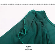 Women Chiffon Yarn V-Back Long Sleeves Party Dress Ball Gown Ballroom Waltz Dress Rumba Dance Costume Stage Dance Wear - DancerInn