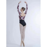 Women High Elastic Flower Anti-bacteria Ballet Practice Suits Female Ballet Gymnastics - DancerInn