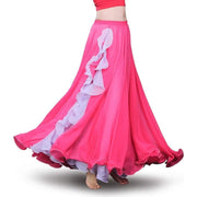 Women’s Chiffon Belly Dance Skirt with Slit Tribal Style Costumes for Belly Dancer - DancerInn