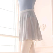 Women Elastic Translucent Polyester Mesh Ballet Skirts Ballerina Gymnastics Ballet Training Wears - DancerInn