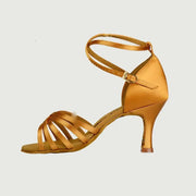 Women Multiple Colors Cowhide Sole Non-slip Satin Latin Ballroom Shoes Dance Sneakers BD211 - DancerInn