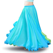 Women’s Chiffon Belly Dance Skirt with Slit Tribal Style Costumes for Belly Dancer - DancerInn