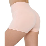Women High Waist Elastic Breathable Seamless Dance Shorts Biker Fitness Shorts - DancerInn